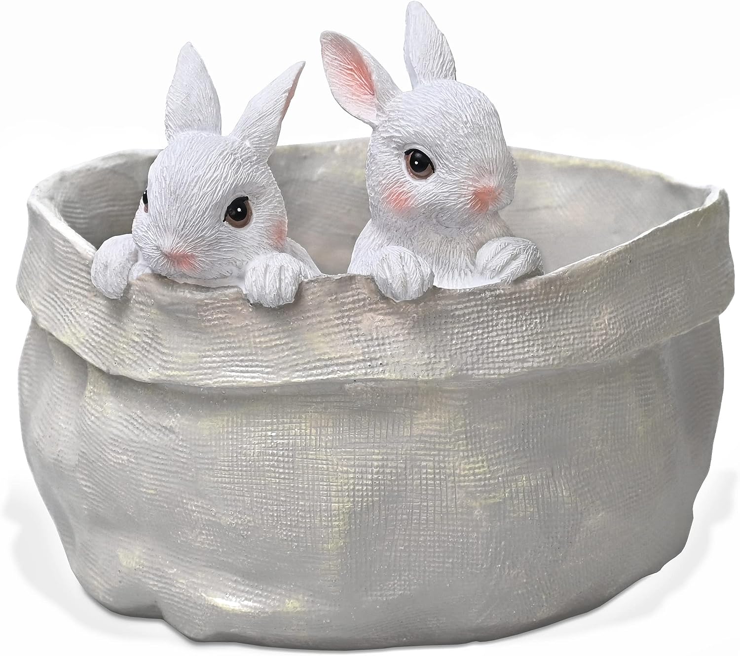 楽天市場】かわいいウサギのプランターポット彫像 動物プランター装飾