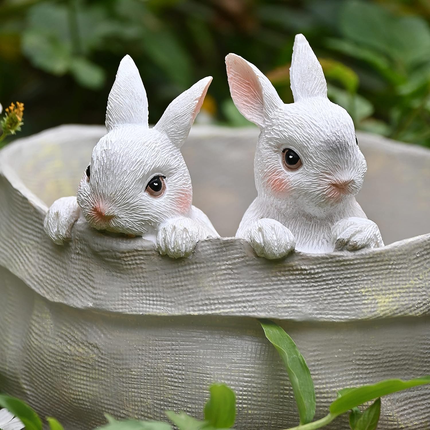 楽天市場】かわいいウサギのプランターポット彫像 動物プランター装飾