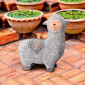 アンデスに棲む小さなアルパカ ガーデン彫刻 ペルー動物マスコット彫刻 ホーム庭園 楽しい雰囲気 芝生 贈り物 輸入品