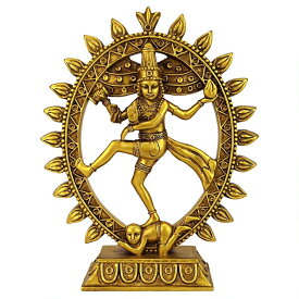 踊る宇宙エネルギーのシヴァ神彫像 ヒンドゥー教最高神 小さな彫刻 破壊と創造の神 舞踏王 プレゼント贈り物 輸入品