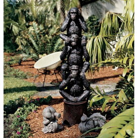 見ざる 聞かざる 言わざる 三猿の彫像 「人間の3つの真理」ガーデン彫刻 サル庭園 芝生贈り物 輸入品