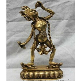 チベット仏教 真鍮製 金剛瑜伽女 荼枳尼天 仏像 ダキニ・ヴァジュラヴァラーヒー/ タントラの女神高さ 約25cm/ 曼荼羅 贈り物（輸入品