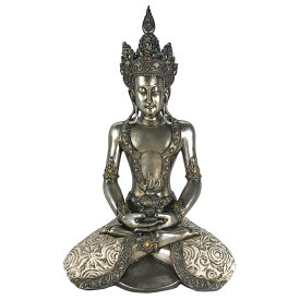銀色のチベット仏教聖観音菩薩彫像シルバーチベット密教仏教彫刻オリエンタル仏教美術書斎贈り物輸入品