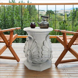 古典的 ピーコック孔雀装飾彫刻台座:ストーン風仕上げ彫像ガーデン花台装飾庭園アート工芸品置物贈り物輸入品