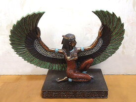 セール！即納！古代エジプトの有翼イシス神魔法の女神彫像インテリア彫刻ピラミッドナイル幸運アート工芸輸入品