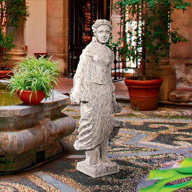 植物の花を咲かせる、女神フローラ ガーデン彫像アート工芸装飾庭園彫刻置物エントランスピロティ芝生贈り物輸入品
