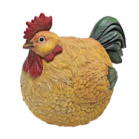 ローリーポリー球状にころころと太っているのニワトリの彫像カワイイ鶏彫刻インテリア彫刻ガーデン置物アート作品輸入品