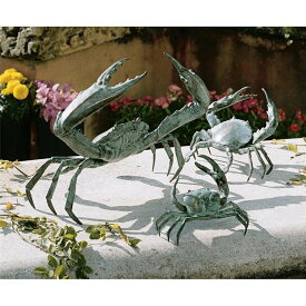 カニ蟹 鋳造ブロンズ庭園彫像大中小 3個セット高品質ロストワックスブロンズ製彫像アート工芸輸入品