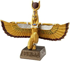 ディスカバリーズ製黄金の翼のイシス彫像エジプト製コレクション置物アートディスプレイエスニックコレクションホームデコ輸入品