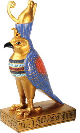 サミット製古代エジプトのホルス神 ハヤブサフィギュア彫像置物アートディスプレイ エスニックコレクションホームデコ輸入品