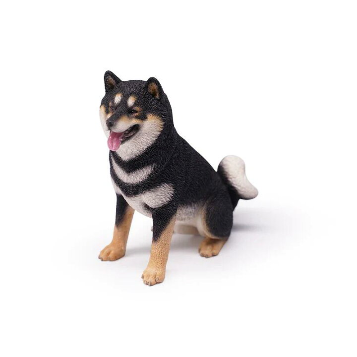 楽天市場】1/6サイズ 笑う柴犬 微笑みイヌ 黒柴リアルフィギュア動物 