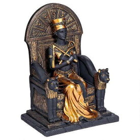 古代エジプト彫刻 ネフェルティティ女王 ファラオ アクエンアテンの正妃 座像彫像/ ピラミッド スフィンクス 神殿 プレゼント（輸入品