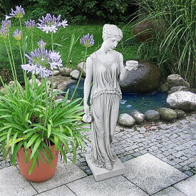 古代ギリシャ 青春の女神「ヘーベー」：ラージ彫刻 彫像/ オリンプス 美しい乙女 ガーデニング 洋風庭園 噴水 記念プレゼント贈物（輸入品