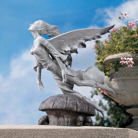 魅惑の、飛び立とうとする庭の妖精 彫刻 彫像/ お庭 ガーデン 噴水 オーナメント フェアリー ラビリンス（輸入品