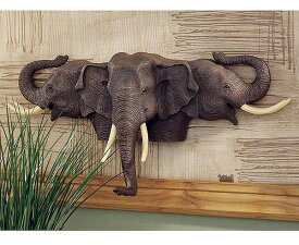 期待の高まり! アフリカ象（ゾウ）の壁面彫刻/ エスニックカフェ パブ エコカフェ 貴賓室 ゲストハウス 記念品 プレゼント贈り物（輸入品）