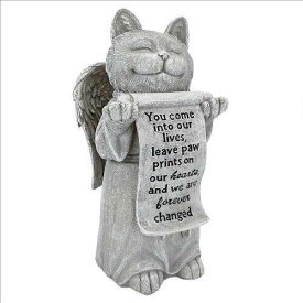 西洋動物彫刻 私たちの心の記念碑 猫（ネコ）の像 ペットメモリアルオブジェ 屋外インテリア置物（輸入品）ペットのお墓 お庭 （輸入品
