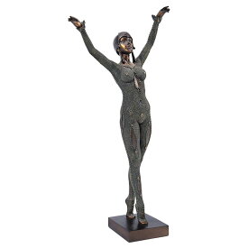 西洋彫刻 1925年 女神ドゥルガー彫像 アールデコ調/ 世紀末 デザイン 大恐慌 インテリア 書斎 応接室 装飾 記念品 プレゼント（輸入品