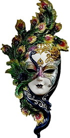 レディー ピーコック(孔雀) ベネチアンスタイル カーニバルマスク 壁装飾 彫像 彫刻/ 仮面舞踏会 聖霊 仮装用 コスプレ衣装 贈り物(輸入品)