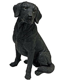 動物彫刻 ブラックラブラドールレトリーバー犬彫像/ 介護補助犬 ペットショップ ドッグカフェ 獣医 癒し 記念品 プレゼント贈り物[輸入品