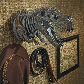 ティラノサウルス（T-Rex）のスケルトン 恐竜の骨格標本 壁彫刻 化石レプリカ彫像/ 中生代白亜紀 北アメリカ 大型獣脚類 贈り物(輸入品)