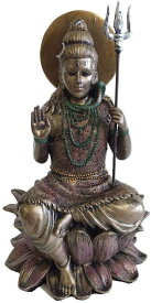 ヒンドゥー教の最高神 シヴァ神像（大黒天、不動明王） 彫刻 彫像/ 世界の創造、維持、再生を司る最高神 「破壊/再生」を司る様相（輸入品