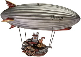 スチームパンク風 蒸気船ゴンドラを使った 飛行船 ファンタジーフィギュア 彫像/ 英国 産業革命 ロンドン ツェッペリン プレゼント（輸入品