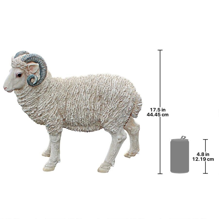 楽天市場動物彫刻 角を持ったドーセット羊 ヒツジ 彫像/ガーデニング
