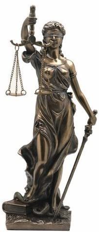 楽天市場】正義の女神 テミス像（テーミス像）ブロンズ風彫像 法律の