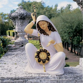 安らかな、聖ミーラー・バーイー（ミラ・バイ）彫刻 彫像/ インド詩人聖人 ガーデニング 庭園 作庭 広場 芝生 プレゼント贈り物（輸入品