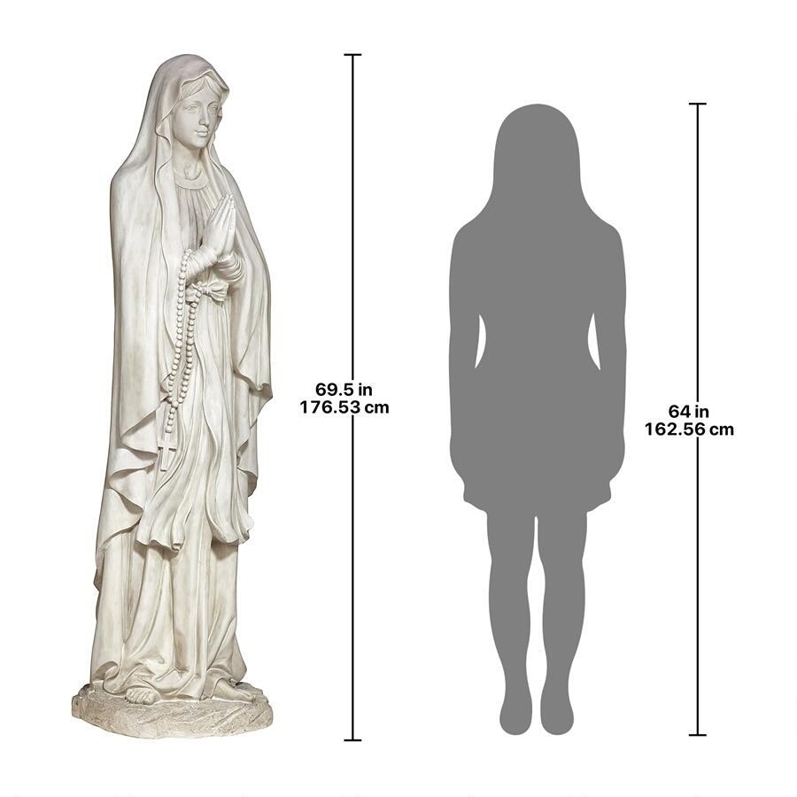 等身大の聖母マリア像 高さ 約176ｃｍ 置物 彫刻 彫像/ カトリック教会 ガーデニング 庭園 芝生 広場 エントランス プレゼント(輸入品） |  浪漫堂ショップ