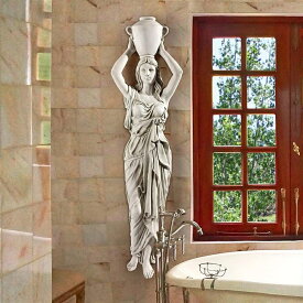 西洋壁彫刻 神聖なる水の女神 ディオーネ 彫像 インテリア壁装飾/ サウナ 浴場 化粧室 パウダールーム スパ 新築祝い プレゼント(輸入品)