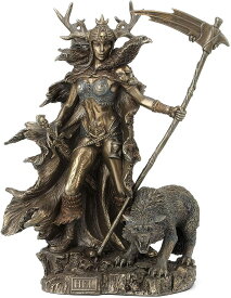 アンダーワールドの北欧神「ヘル」 アンティークブロンズ風 彫刻 彫像/ スカンジナビア ラクナログ プレゼント贈り物（輸入品）
