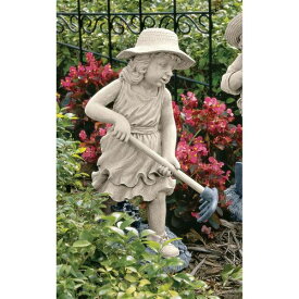 幼い庭師 レベッカ ガーデン彫刻 園芸仕事をする少女彫像/ ガーデニング 庭園 お庭 芝生 アクセント お祝い記念品 プレゼント 贈り物(輸入品