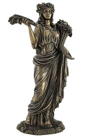 豊穣（収穫）の神 デメテル（デーメーテール） ブロンズ風彫像 ギリシャの女神/ オリュンポス十二神 イーアシオーン 贈り物(輸入品