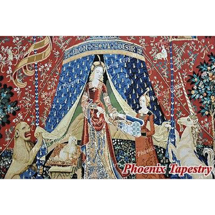 楽天市場】「我が唯一つの望みに」貴婦人と一角獣（ユニコーン）中世アート 美しいジャガード織り壁掛けタペストリー 中世美術 （ミディアム）輸入品 :  浪漫堂ショップ