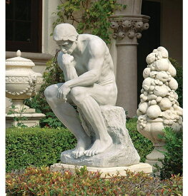 考える人 ガーデン彫刻 彫像 高さ約64cm/ オーギュスト・ロダン ガーデニング 洋風庭園 公園作庭 エントランス プレゼント贈り物（輸入品