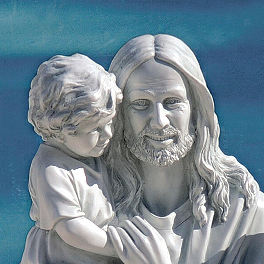楽天市場】愛すべき子供達とイエス・キリスト彫像 ガーデン彫刻