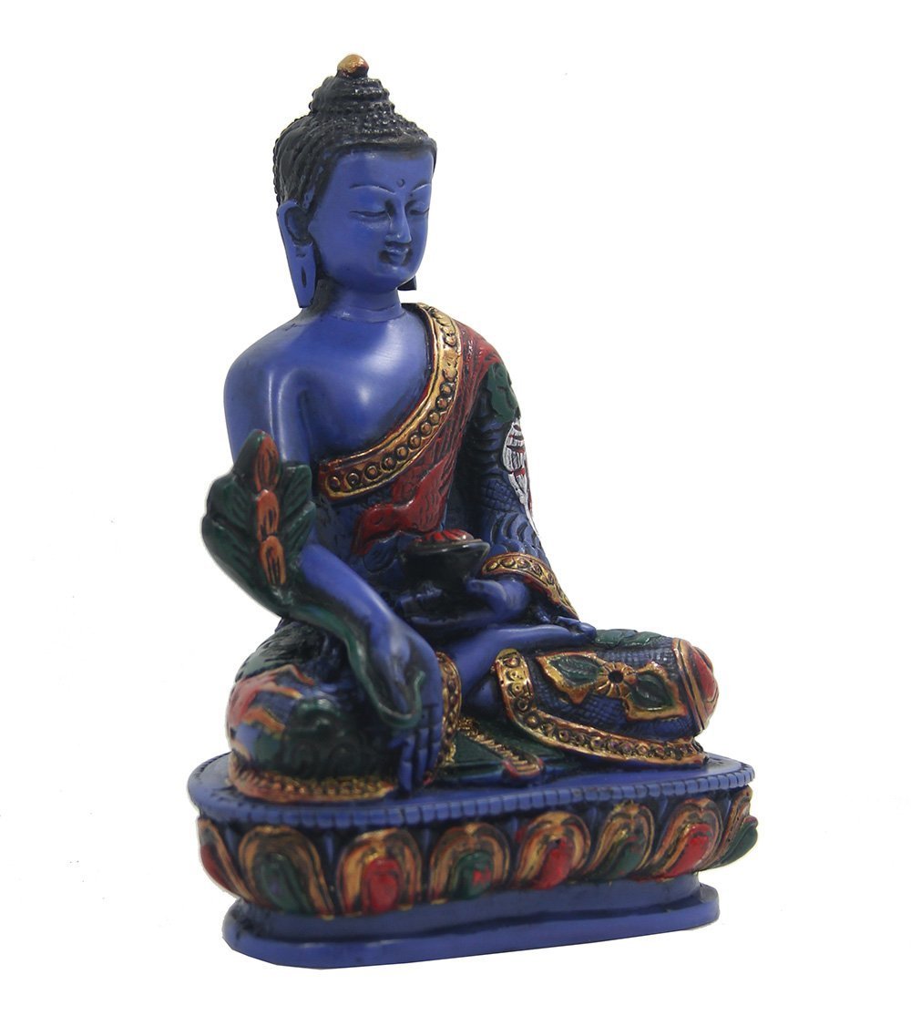 楽天市場】チベット仏教 癒しの薬師如来仏像 仏教彫刻、彫像 高さ約