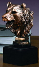 ウォールストリート 開運グッズ ベア(熊) 胸像- ブロンズ風 彫像 彫刻/ 株式相場上昇 証券業界 銀行 証券会社 プレゼント 贈り物(輸入品
