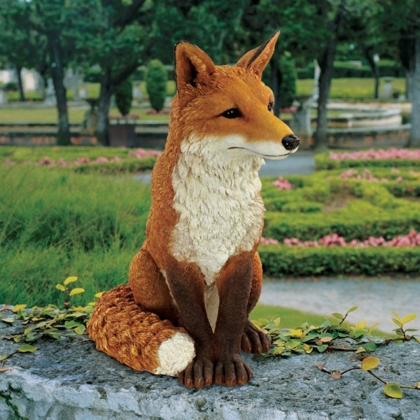 キツネ（狐）のサイモン ガーデン彫刻 彫像/ ガーデニング 広場 お庭