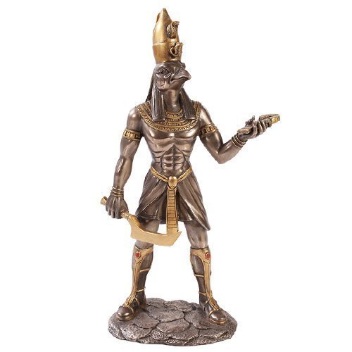 戦争の神 プシュントの王冠を身に着けている 古代エジプト神話 ホルス神 プレゼント(輸入品) ウジャトの目 天空の神 ピラミッド 彫像彫刻/ 置物