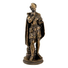 思索するウィリアム・シェイクスピア彫像 彫刻/ イギリス劇作家『ハムレット』『マクベス』『オセロ』『リア王』プレゼント贈り物 (輸入品)