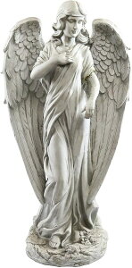 守護天使の彫像 彫刻 アウトドア ガーデン パティオデッキ お庭ポーチ アートデコレーション 高さ約79cm ホワイト 教会 贈り物(輸入品