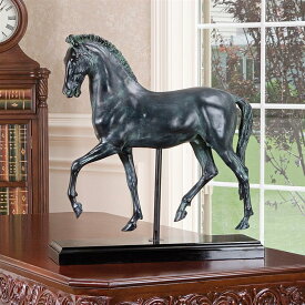 美しい馬のブロンズ風彫刻 新古典主義的 彫像 オブジェ/ 競馬場 牧場 スタリオン 優駿 ダービー カフェ パブ 記念プレゼント贈り物（輸入品