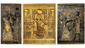 古代エジプトの寺院の石碑 ツタンカーメン、イシス、ホルス 壁彫刻 彫像/ ピラミッド ファラオ スフィンクス エスニックレストラン 贈り物（輸入品）