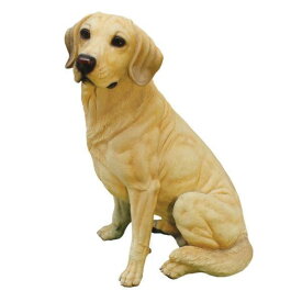 ゴールデン ラブラドール レトリーバー犬 ガーデン彫刻、黄色彫刻 高さ約38cm/ ペットショップ ドッグカフェ プレゼント贈り物（輸入品