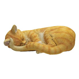 お昼寝している子猫 彫像 彫刻 /ネコカフェ ペットショップ 喫茶店 パブ アロマスタジオ 店舗インテリア 猫好き プレゼント贈り物（輸入品