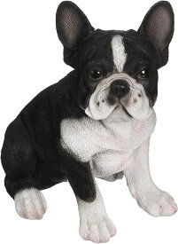 ハイラインギフト製 座っている、フレンチ・ブルドッグ子犬 彫像 彫刻/ ドッグカフェ ペットホテル 獣医 動物 プレゼント贈り物 （輸入品