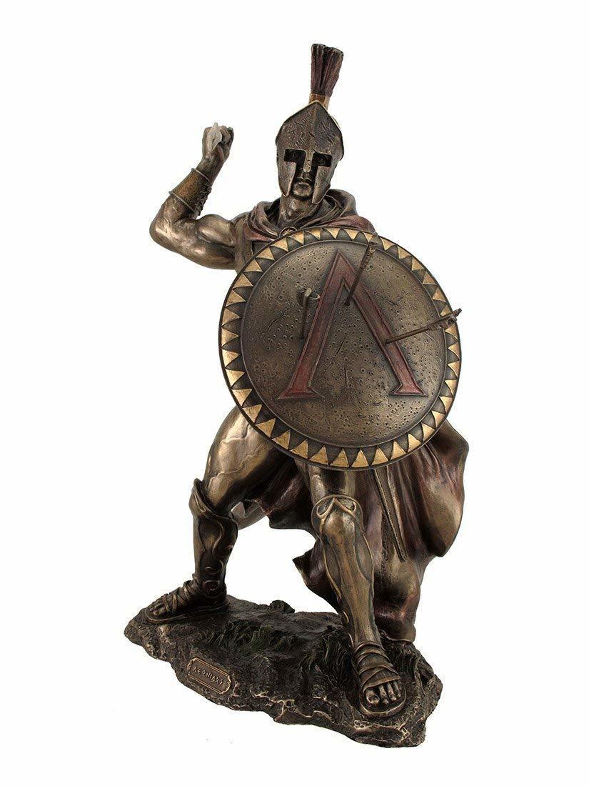 楽天市場】古代ギリシャ戦士 スパルタ王 レオニダス ブロンズ風 彫像