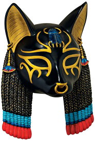 古代エジプト女神 猫神 バステト神 マスク（仮面）壁装飾 オブジェ壁掛け エスニック雑貨/ ブバスティスの女主 ピラミッド 贈り物(輸入品